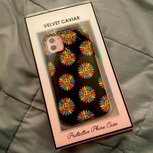 Rainbow Smiley iPhone 11 case | Velvet Caviar